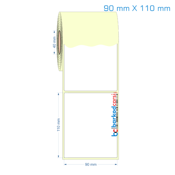 90x110 mm Etiket (Kuşe, Vellum, Eko / Lamine Termal) Fiyatları