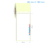90x180 mm Etiket (Kuşe, Vellum, Eko / Lamine Termal) Fiyatları