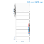 90x20 mm Opak / Mat PP, Fastyre Etiket (Fiyatları)