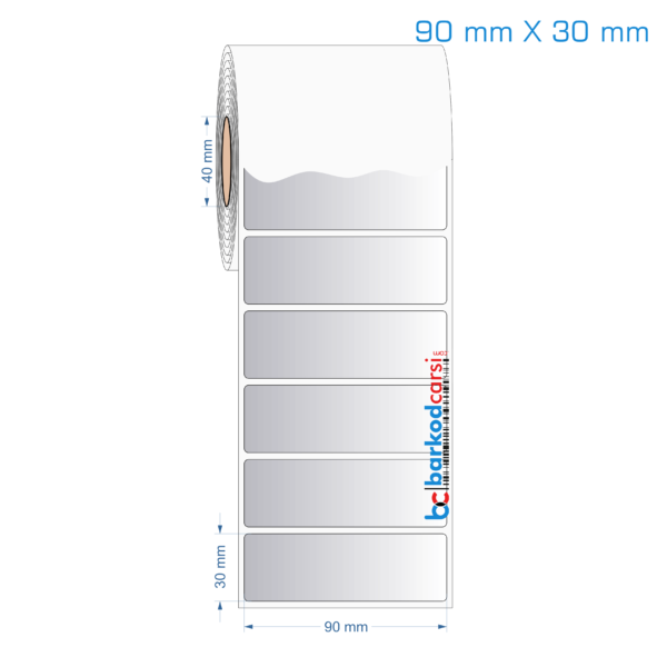 90x30 mm Silvermat Etiket (Fiyatı)