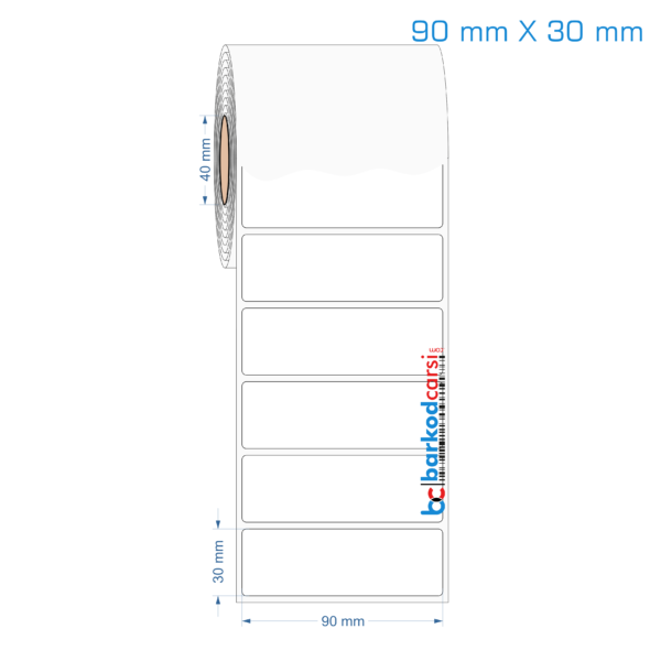 90x30 mm Opak / Mat PP, Fastyre Etiket (Fiyatları)
