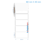 90x40 mm Opak / Mat PP, Fastyre Etiket (Fiyatları)