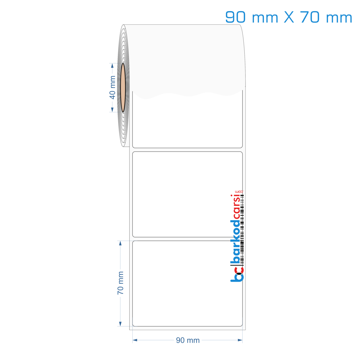 90X70 Mm Hazır Rulo Pp Opak, Mat, Fastyre Etiketler 90X70 Mm Opak / Mat Pp, Fastyre Etiket (Fiyatları)