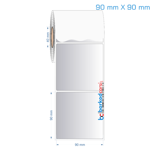 90x90 mm Silvermat Etiket (Fiyatı)