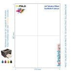 A4 Dufold Etiket, Sayfada 4 Parça, Yapışkanlı